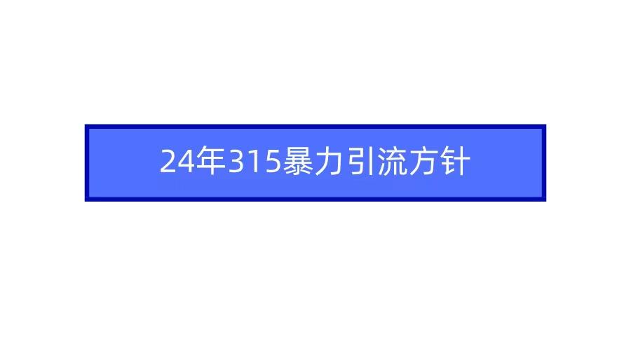 2024年自媒体爆款视频制作,快速涨粉暴力引流方针!-俗人圈网创