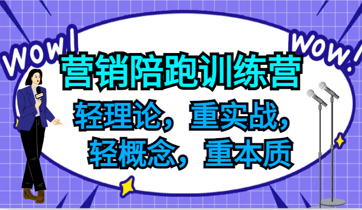 营销陪跑训练营，轻理论，重实战，轻概念，重本质，适合中小企业和初创企业的老板-俗人圈网创