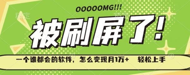 一个谁都会的软件，怎么变现月1万+轻松上手-俗人圈网创