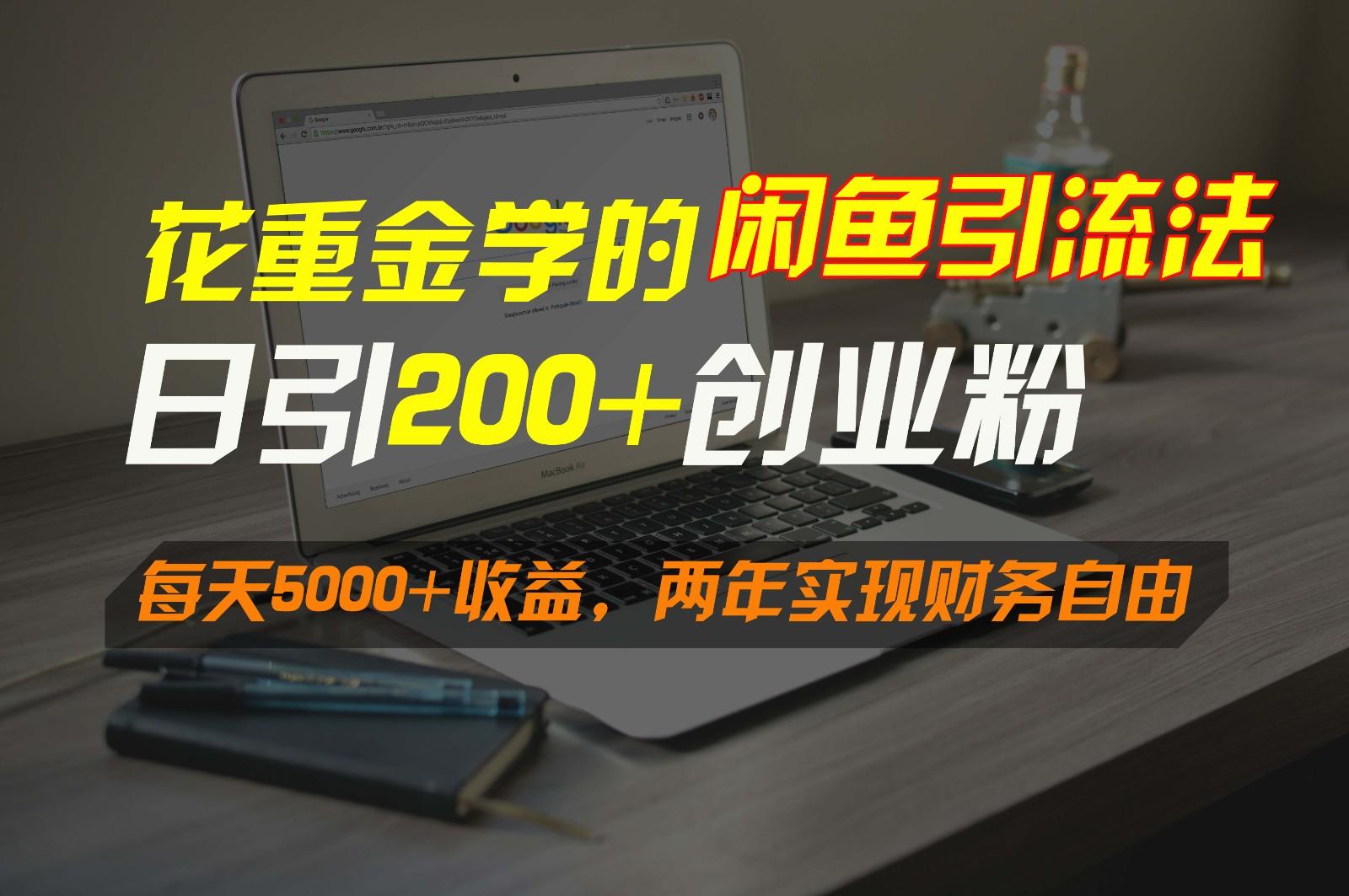 花重金学的闲鱼引流法，日引流300+创业粉，每天5000+收益，两年实现财务自由-俗人圈网创