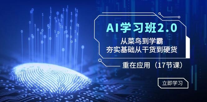 AI学习班2.0：从菜鸟到学霸，夯实基础从干货到硬货，重在应用(17节课)-俗人圈网创
