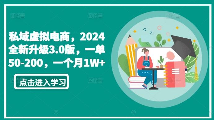 私域虚拟电商，2024全新升级3.0版，一单50-200，一个月1W+【揭秘】-俗人圈网创