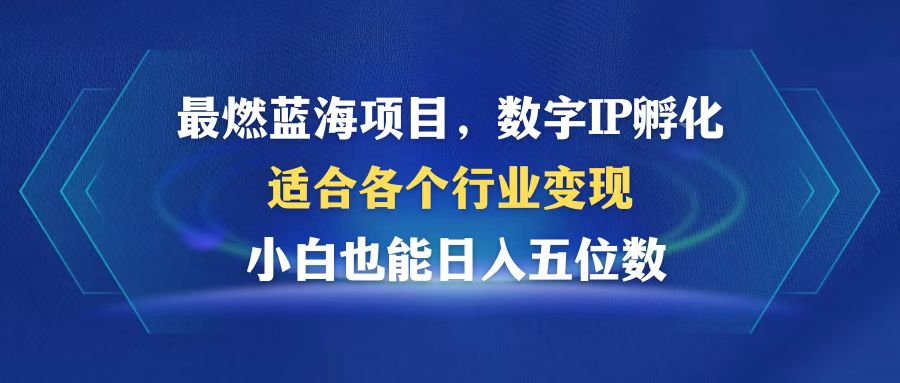 最燃蓝海项目 数字IP孵化 适合各个行业变现 小白也能日入5位数-俗人圈网创