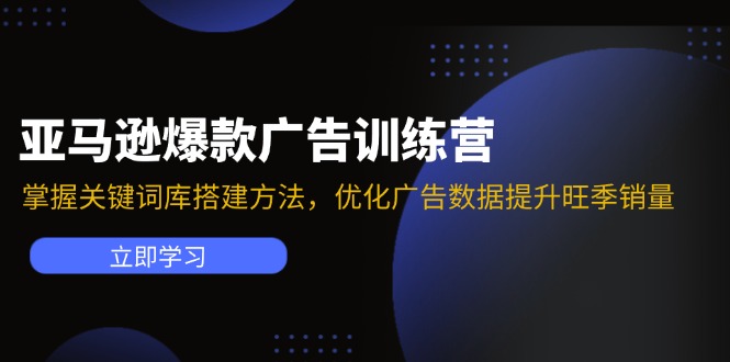 亚马逊爆款广告训练营:掌握关键词库搭建方法,优化广告数据提升旺季销量-俗人圈网创