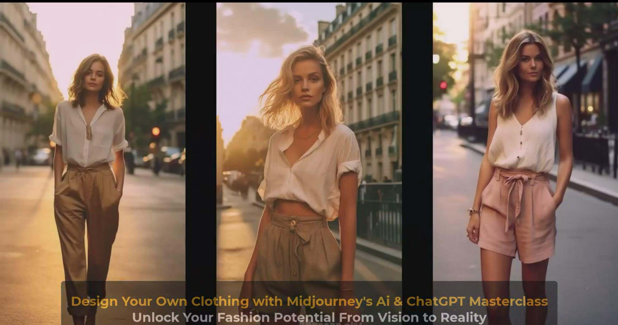 图片[9]-利用 Midjourneys Ai 人工智能设计自己的服装AI大师班-10节课-中英字幕-俗人圈网创