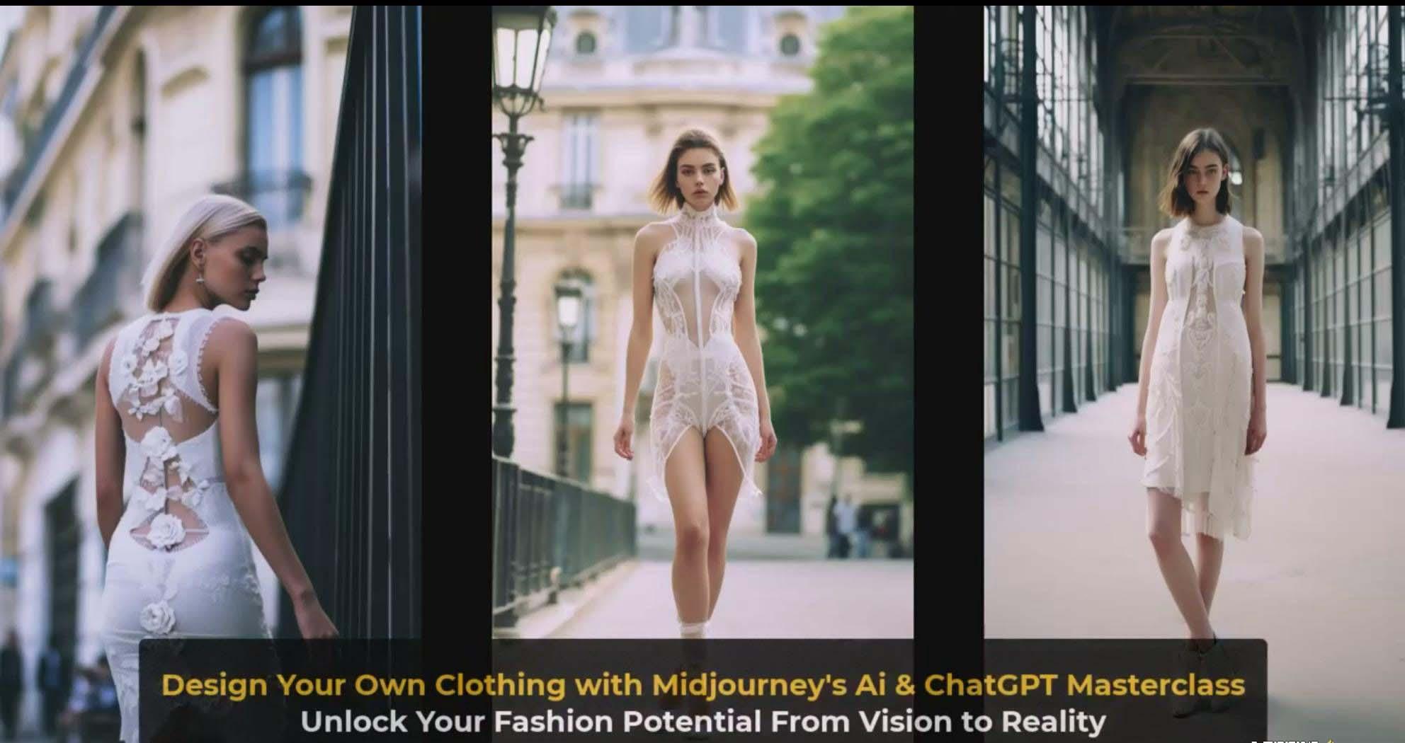 图片[4]-利用 Midjourneys Ai 人工智能设计自己的服装AI大师班-10节课-中英字幕-俗人圈网创