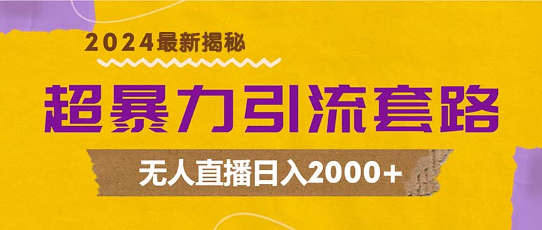 超暴力引流套路，无人直播日入2000+-俗人圈网创