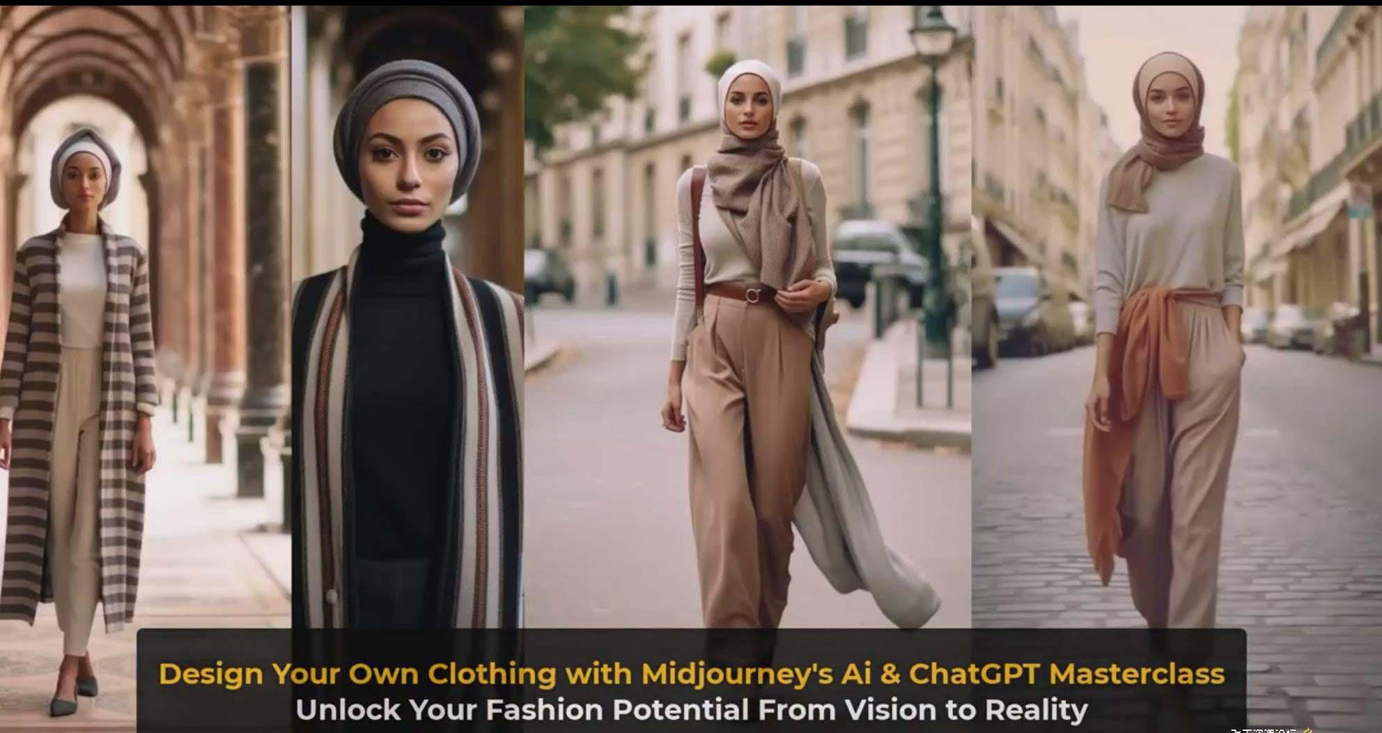 图片[10]-利用 Midjourneys Ai 人工智能设计自己的服装AI大师班-10节课-中英字幕-俗人圈网创