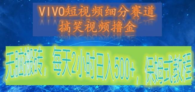 VIVO短视频细分赛道，搞笑视频撸金，无脑搬砖，每天2小时日入500+，保姆式教程-俗人圈网创